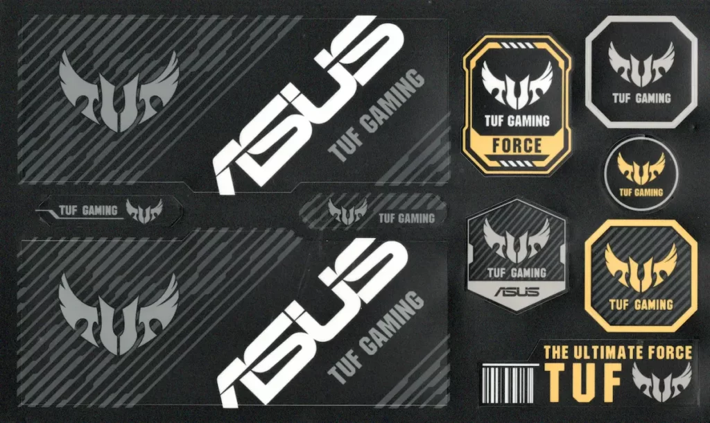 paquete de stickers fuente ASUS TUF Gaming 550B 80 Plus Bronze